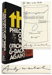 Andy Warhol Sketches His Famous Campbells Soup Can -- Drawn Upon a Signed First Edition of The Philosophy of Andy Warhol